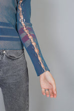 Load image into Gallery viewer, Longsleeve with Rings Steel Blue - Sand/Violet