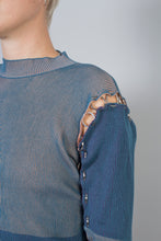 Load image into Gallery viewer, Longsleeve with Rings Steel Blue - Sand/Violet