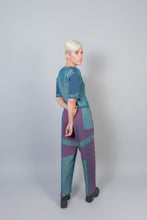 Load image into Gallery viewer, Trousers with Rings Motorcross Steel Blue - Red/Mint