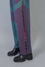 Load image into Gallery viewer, Trousers with Rings Motorcross Steel Blue - Red/Mint