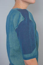 Load image into Gallery viewer, T-Shirt Steel Blue - Mint/Violet