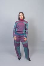 Load image into Gallery viewer, Trousers with Rings Motorcross Steel Blue - Red/Mint