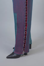 Load image into Gallery viewer, Trousers with Rings Motorcross Steel Blue - Red/Mint