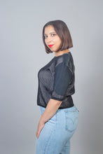 Load image into Gallery viewer, T-Shirt Pitch Black - Grey/Petrol