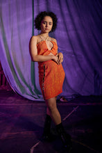 Load image into Gallery viewer, Skirt with Rings in Calypso Orange-Yellow