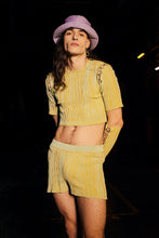 Load image into Gallery viewer, Crew Neck T-Shirt with Rings in Magic Mint-Yellow