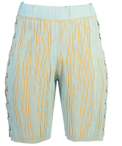 Bermuda Shorts with Rings in Magic Mint-Yellow