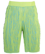 Load image into Gallery viewer, Bermuda Shorts with Rings in Lime Green-Blue