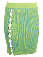 Load image into Gallery viewer, Skirt with Rings in Lime Green-Blue
