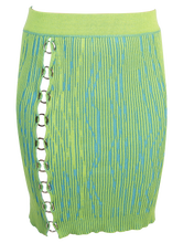 Load image into Gallery viewer, Skirt with Rings in Lime Green-Blue
