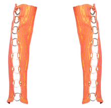 Load image into Gallery viewer, Gauntlets with Rings in Calypso Orange-Yellow