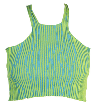 Load image into Gallery viewer, Tank Top in Lime Green-Blue