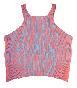Tank Top in Guava Pink-Blue