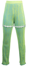 Load image into Gallery viewer, Trousers with horizontal Rings in Lime Green-Blue
