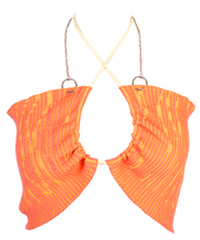 Load image into Gallery viewer, Butterfly Top with Chain in Calypso Orange-Yellow