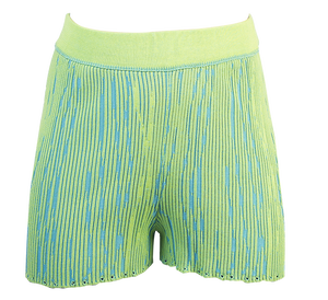 Hot Pants in Lime Green-Blue