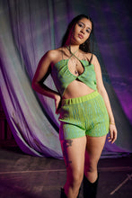 Load image into Gallery viewer, Hot Pants in Lime Green-Blue
