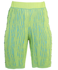 Bermuda Shorts with Rings in Lime Green-Blue