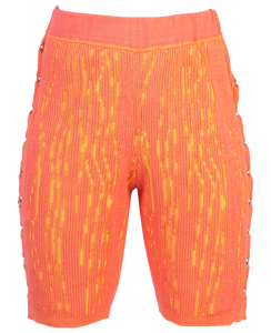 Bermuda Shorts with Rings in Calypso Orange-Yellow