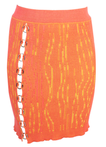 Skirt with Rings in Calypso Orange-Yellow
