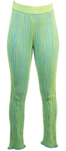 Trousers in Lime Green-Blue