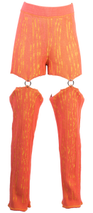 Trousers with horizontal Rings in Calypso Orange-Yellow
