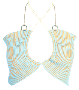 Butterfly Top with Chain in Magic Mint-Yellow