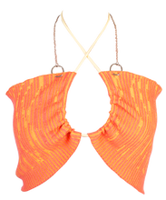Load image into Gallery viewer, Butterfly Top with Chain in Calypso Orange-Yellow

